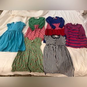 A bundle of 6 Hanna Andersson dresses